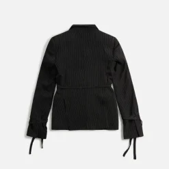 Asymmetric Pinstripe Blazer