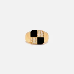 Bague Mini Damier Signet Ring