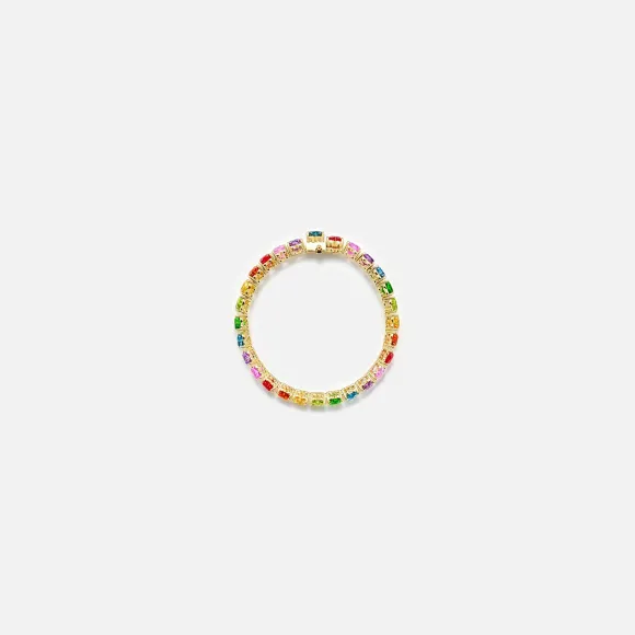 Baguette Riviere Heart Bracelet