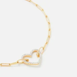 Bracelet Petit Coeur Diamants Jaune