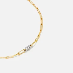 Bracelet Pm 1 Baguettes Clos Diamant Small Link