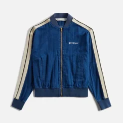 Chambray Track Bomber Jacket