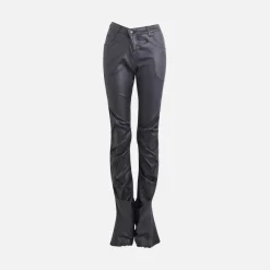 Coated Denim Pants