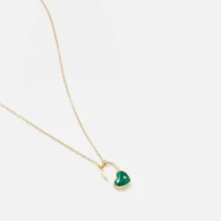 Collier Cadenas Coeur Couleur Pm -Green / Yellow