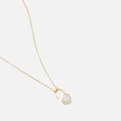 Collier Cadenas Coeur Diamants Pm
