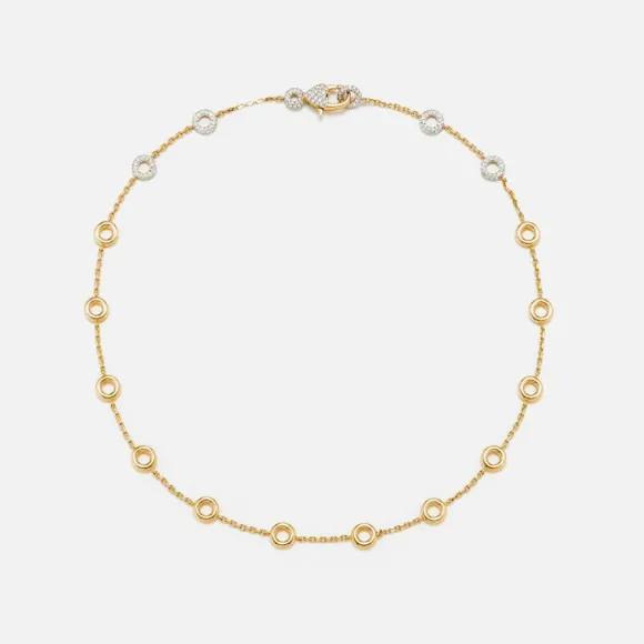 Collier Full Donuts Gold Diamants Oj Multi Donut N