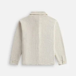 Cotton Lily-Yarn Knit Blouson