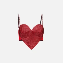 Crystal Trim Heart Top