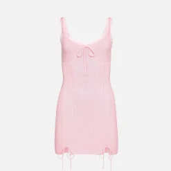 Dainty Lace Knit Mini Dress