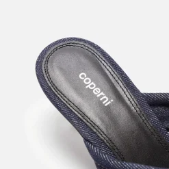 Denim Branded Thong Sandal