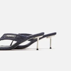 Denim Branded Thong Sandal