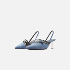 Denim Zip Stiletto