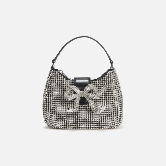 Diamante Crescent Bow Bag