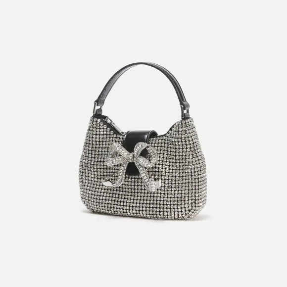 Diamante Crescent Bow Bag