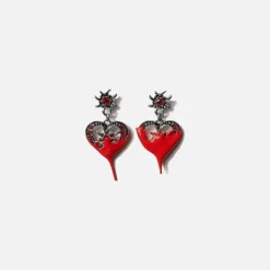 Dipped Heart Earrings