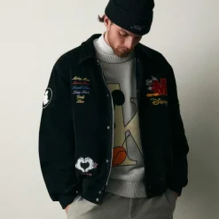 Disney | Kith For Mickey & Friends Suede Varsity Jacket