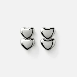 Dual Voluptuous Heart Earrings