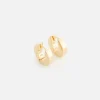 Edge Hoop Earrings 18K Plated