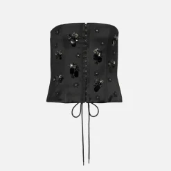 Embellished Satin Corset