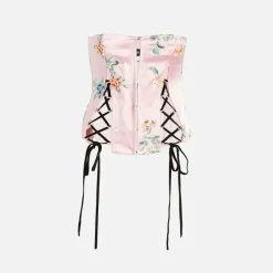 Floral Embroidered Bustier