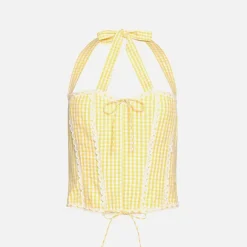 Gingham Lace Corset