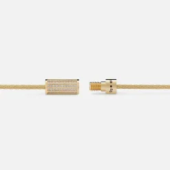 9G Polished Cable Bracelet With 11 Lines Of White