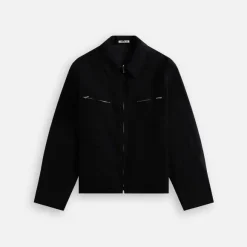 High Count Wool Poplin Blouson