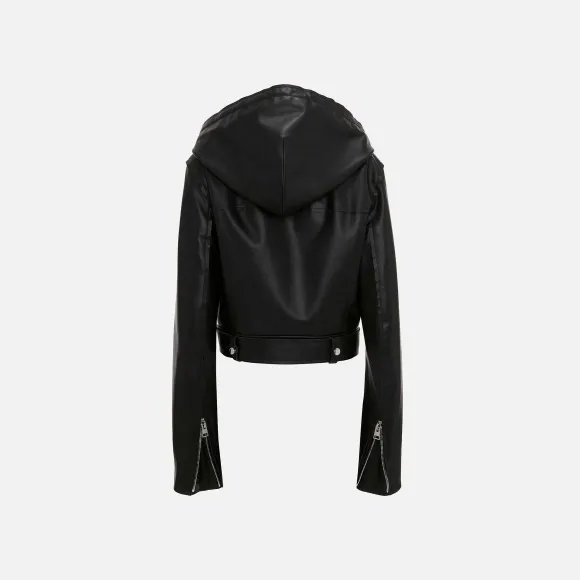 Hooded Biker Jacket