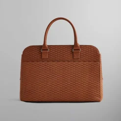 Kith Document Bag In Kith Monogram Deboss Leather