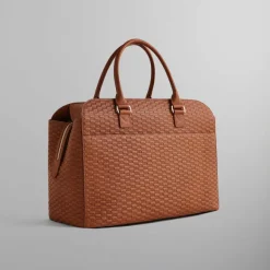 Kith Document Bag In Kith Monogram Deboss Leather