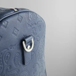Kith Duffle Bag With Paisley Deboss In Saffiano Leather