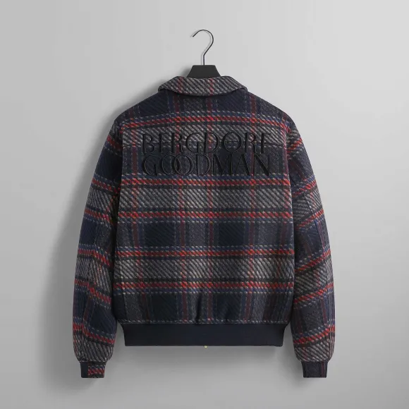 Kith For Bergdorf Goodman Plaid Hawthorne Flight Jacket