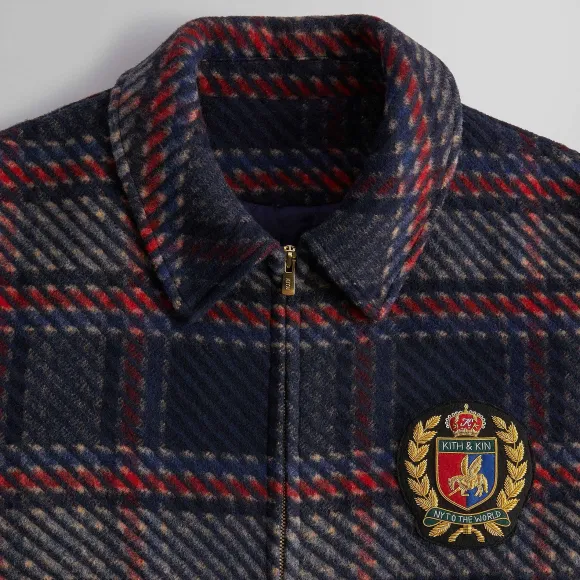 Kith For Bergdorf Goodman Plaid Hawthorne Flight Jacket