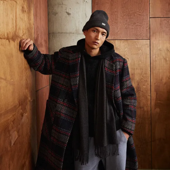 Kith For Bergdorf Goodman Plaid Double Breasted Royce Coat