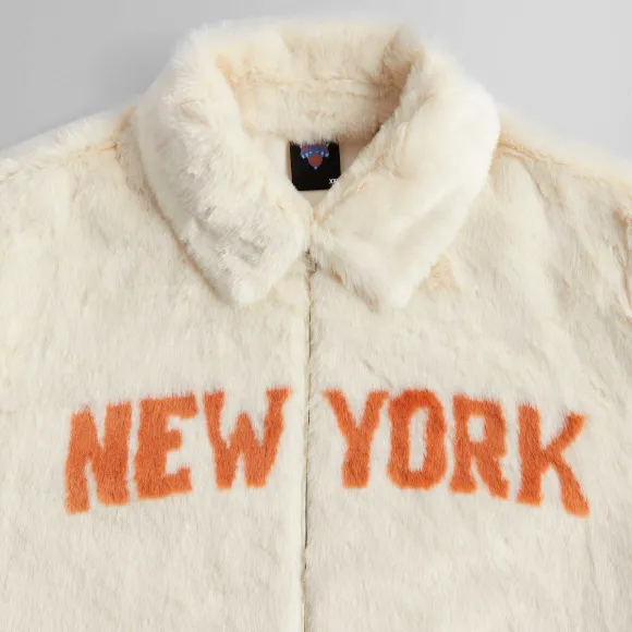 Kith For The New York Knicks Faux Fur Coaches Jacket