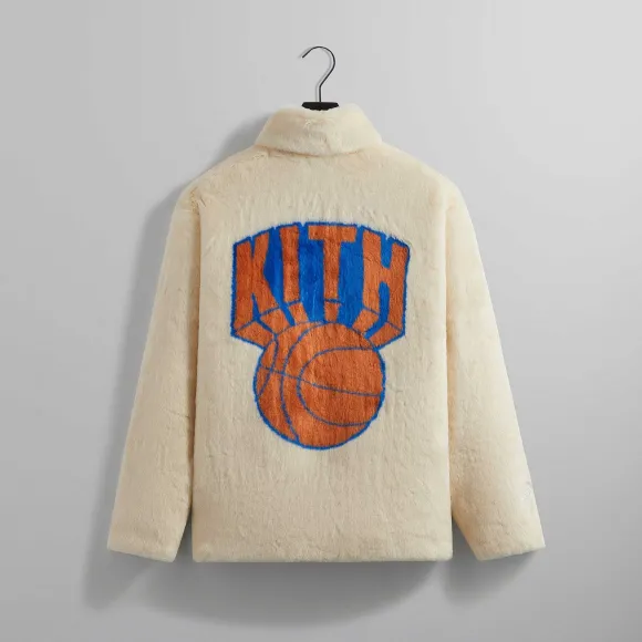 Kith For The New York Knicks Faux Fur Coaches Jacket