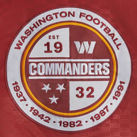 Kith For The Nfl: Commanders Satin Bomber Jacket