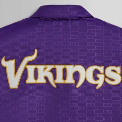 Kith For The Nfl: Vikings Satin Bomber Jacket