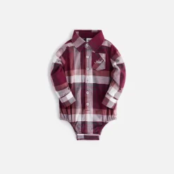 Kith Kids Baby Plaid Long Sleeves Shirt Onesie