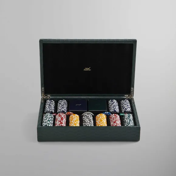 Kith Monogram Poker Set In Saffiano Leather