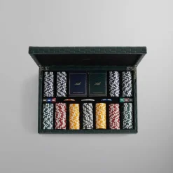 Kith Monogram Poker Set In Saffiano Leather