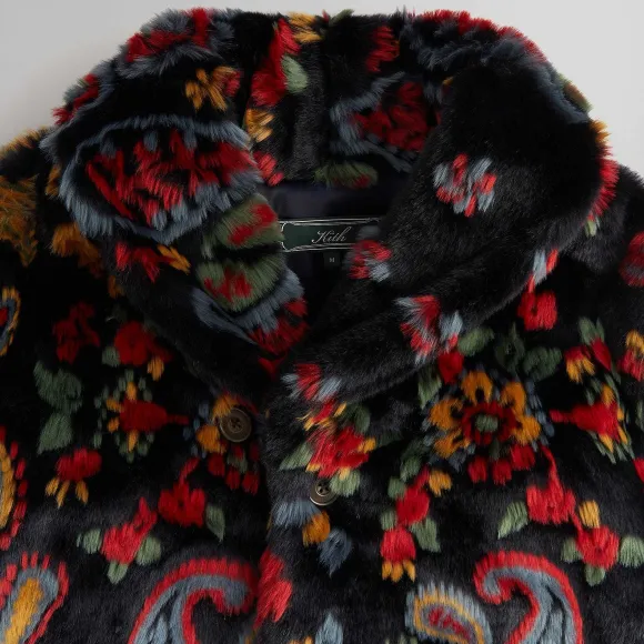 Kith Paisley Fur Short Becker Coat