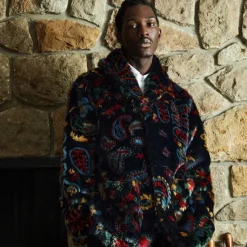Kith Paisley Fur Short Becker Coat