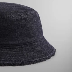 Kith Reversible Bucket Hat In Denim & Sherpa