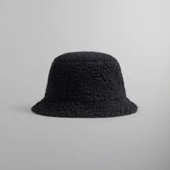 Kith Reversible Bucket Hat In Denim & Sherpa
