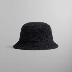 Kith Reversible Bucket Hat In Denim & Sherpa