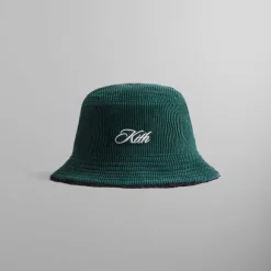 Kith Reversible Bucket Hat In Corduroy & Sherpa