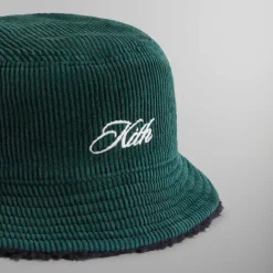 Kith Reversible Bucket Hat In Corduroy & Sherpa