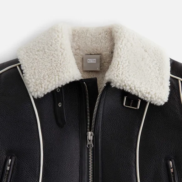 Kith Women Amani Moto Shearling Bomber