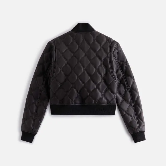 Kith Women Colton Quilted Logo Leather Bomber